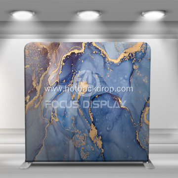 Gold marble tension fabric backdrop stand